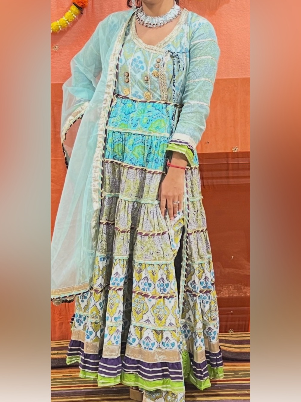 Women Kurta Bottoms - Multi-Color Flared Palazzo